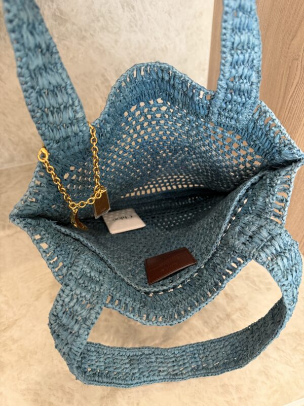 Chloe Woven Raffia Summer Banana Tote Bag