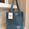Chloe Woven Raffia Summer Banana Tote Bag
