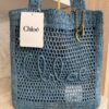 Chloe Woven Raffia Summer Banana Tote Bag