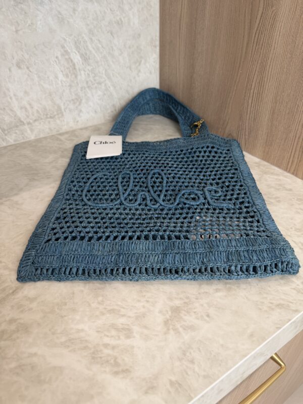 Chloe Woven Raffia Summer Banana Tote Bag