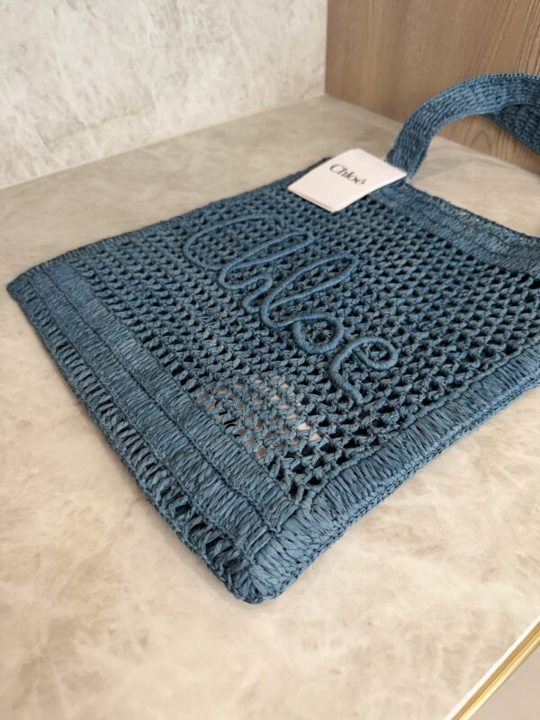 Chloe Woven Raffia Summer Banana Tote Bag