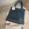 Chloe Woven Raffia Summer Banana Tote Bag