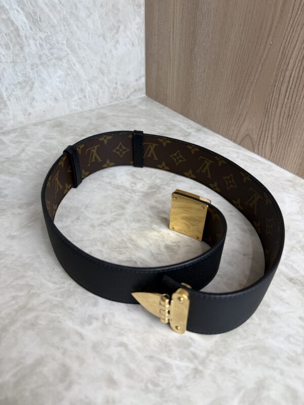Louis Vuitton S-Lock 50mm Belt Black and Monogram