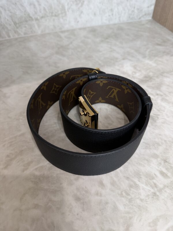 Louis Vuitton S-Lock 50mm Belt Black and Monogram