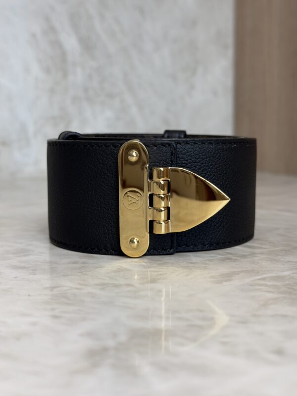 Louis Vuitton S-Lock 50mm Belt Black and Monogram