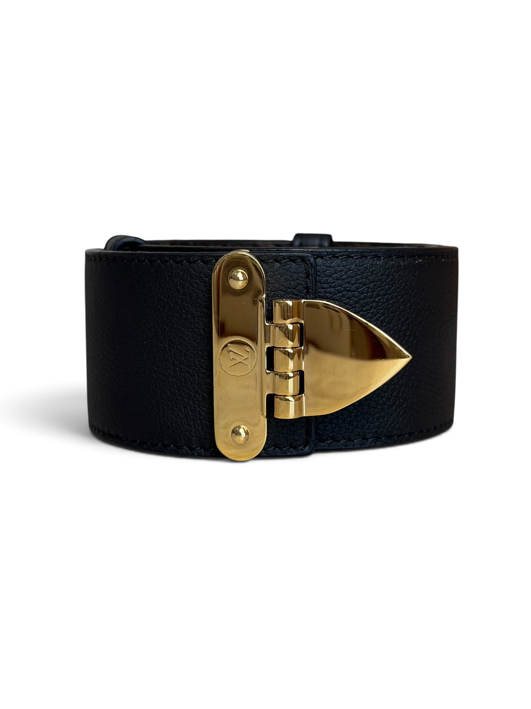 Louis Vuitton S-Lock 50mm Belt Black and Monogram