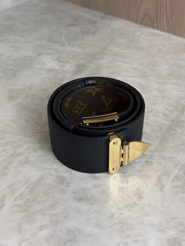 Louis Vuitton S-Lock 50mm Belt Black and Monogram
