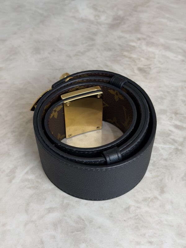 Louis Vuitton S-Lock 50mm Belt Black and Monogram