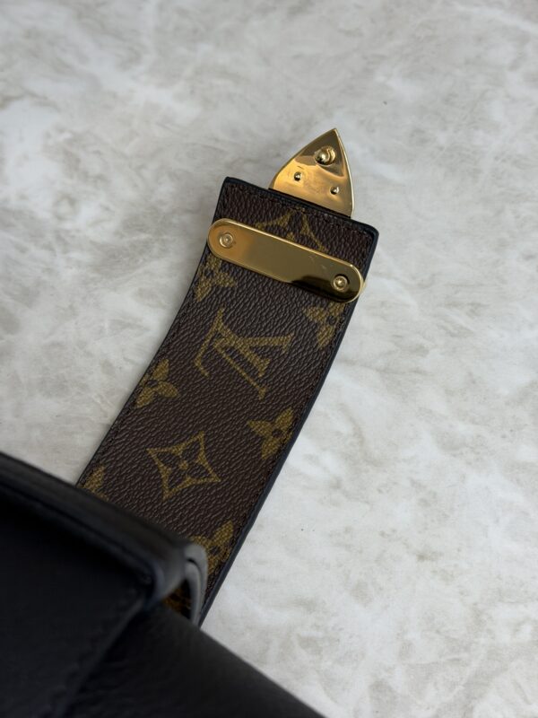 Louis Vuitton S-Lock 50mm Belt Black and Monogram