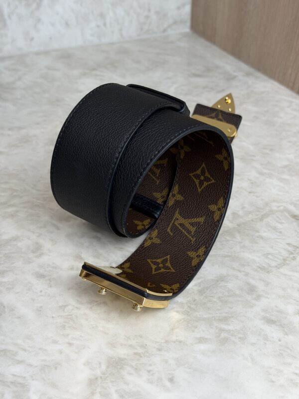 Louis Vuitton S-Lock 50mm Belt Black and Monogram