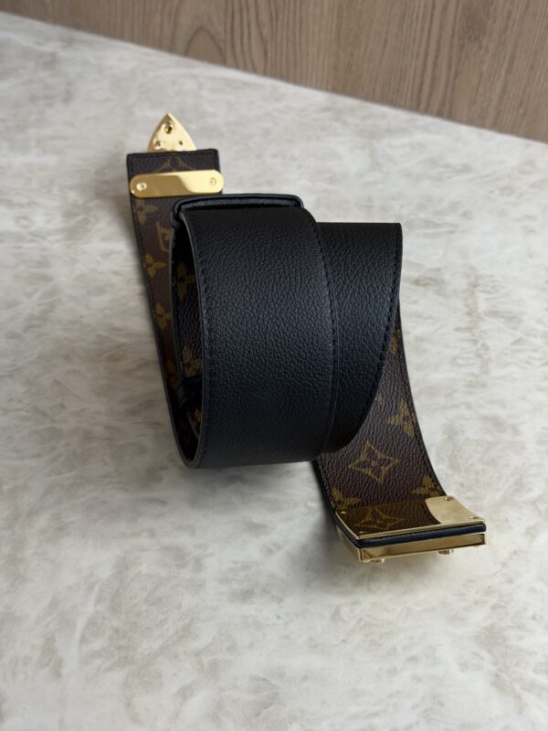 Louis Vuitton S-Lock 50mm Belt Black and Monogram