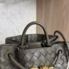 Bottega Veneta Nappa Intrecciato Small Andiamo Shoulder Bag Dark Green
