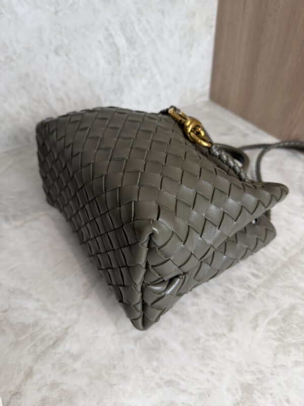 Bottega Veneta Nappa Intrecciato Small Andiamo Shoulder Bag Dark Green