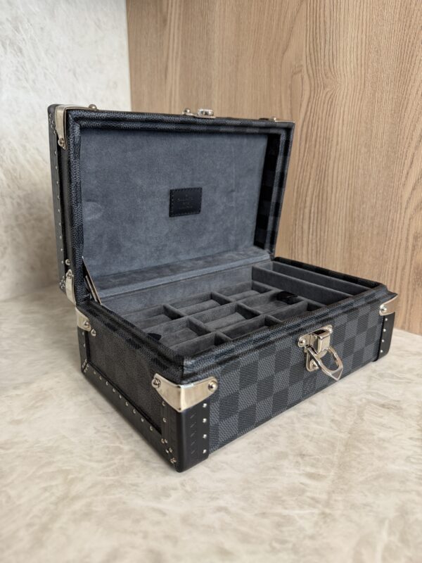 Louis Vuitton Damier Graphite Cufflinks Case Jewelry Case