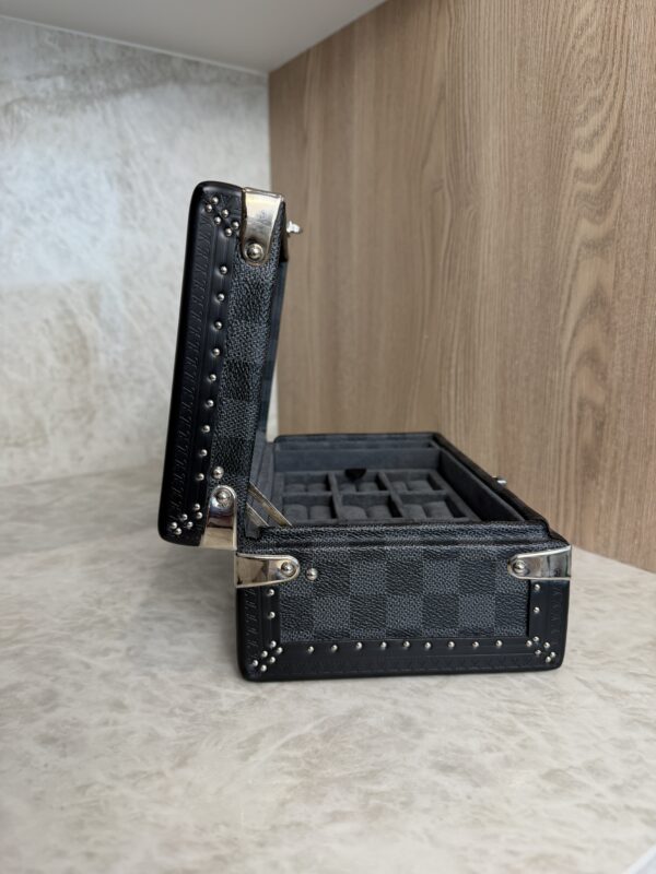 Louis Vuitton Damier Graphite Cufflinks Case Jewelry Case