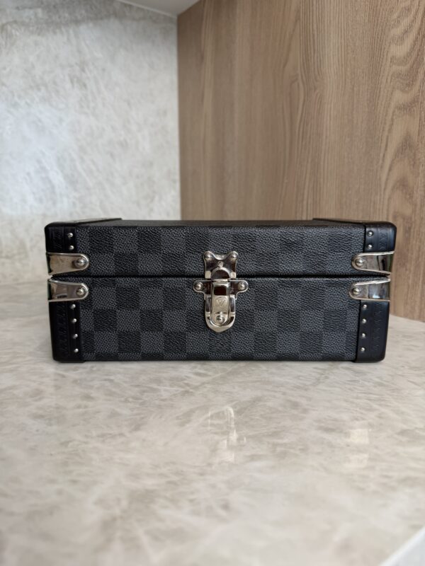 Louis Vuitton Damier Graphite Cufflinks Case Jewelry Case