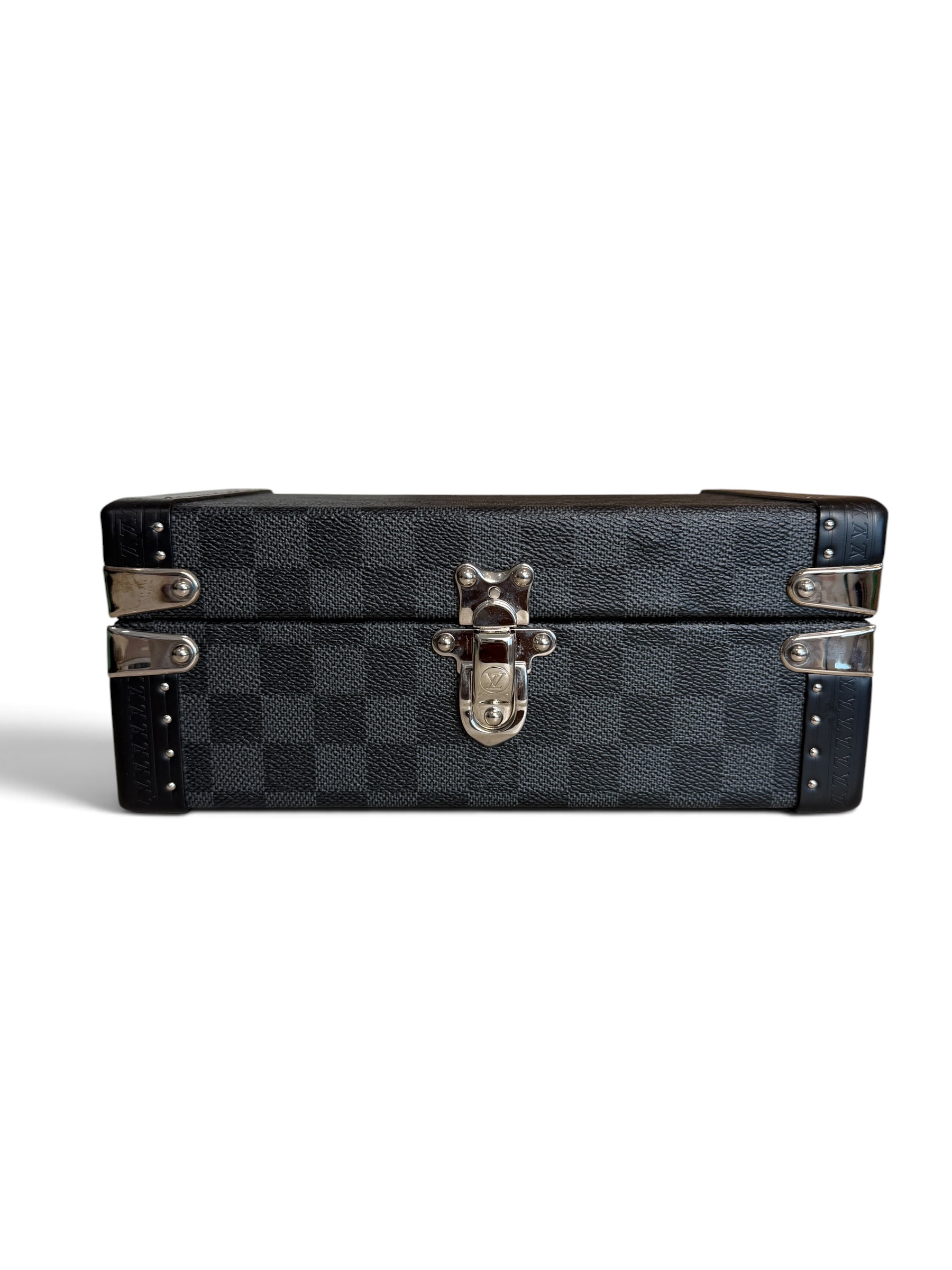 Louis Vuitton Damier Graphite Cufflinks Case Jewelry Case