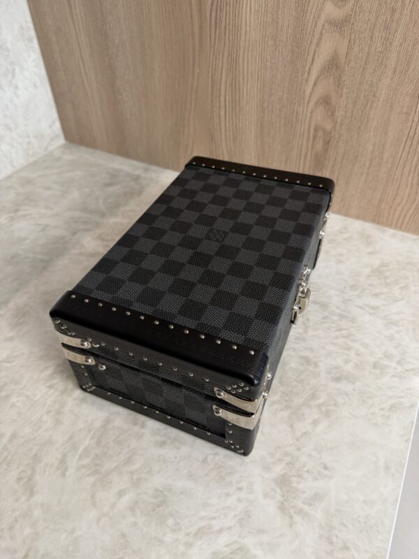 Louis Vuitton Damier Graphite Cufflinks Case Jewelry Case
