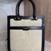 Saint Laurent (YSL) Uptown Tote Canvas with Leather Small