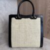 Saint Laurent (YSL) Uptown Tote Canvas with Leather Small