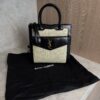 Saint Laurent (YSL) Uptown Tote Canvas with Leather Small