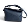Loewe Women Mini Puzzle Edge Bag in Classic Calfskin Navy and GHW