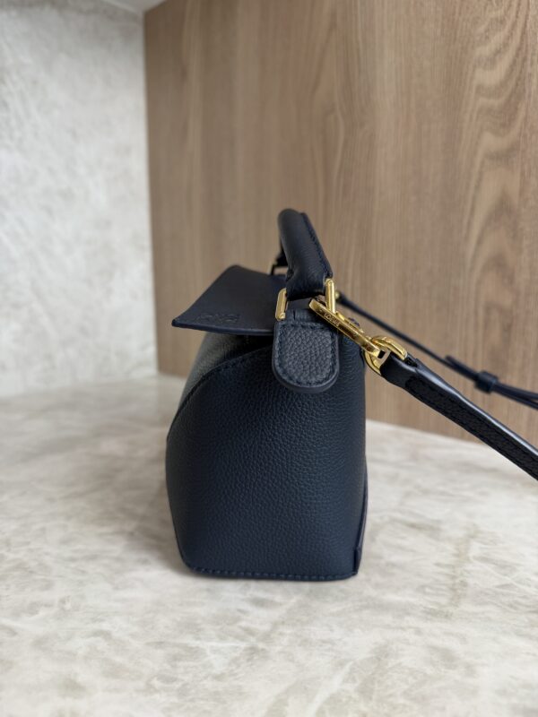 Loewe Women Mini Puzzle Edge Bag in Classic Calfskin Navy and GHW