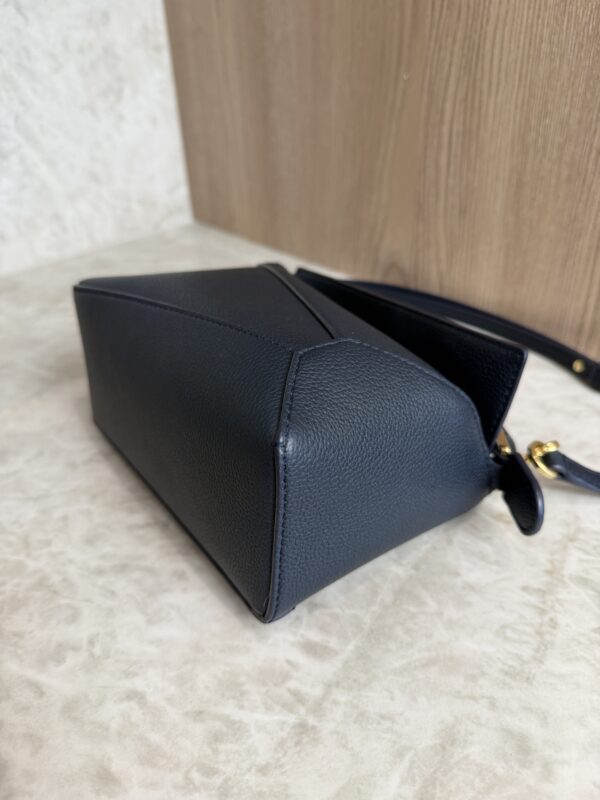 Loewe Women Mini Puzzle Edge Bag in Classic Calfskin Navy and GHW
