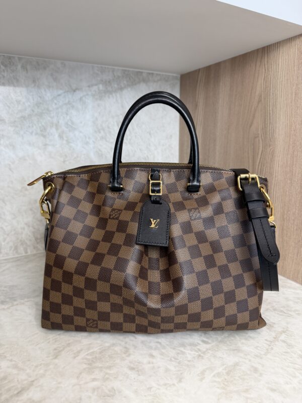 Louis Vuitton Damier Ebene Odeon Tote MM Black