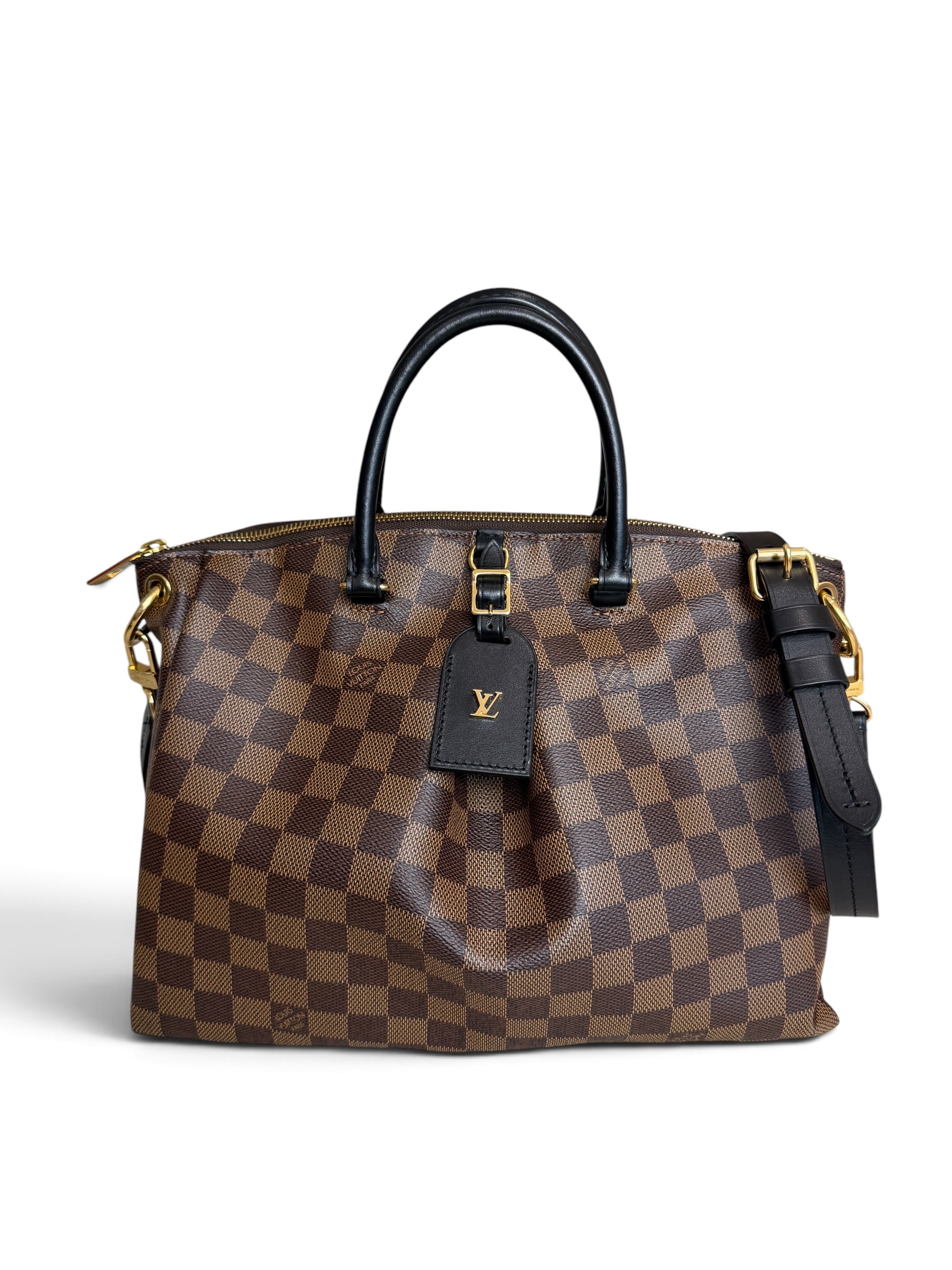 Louis Vuitton Damier Ebene Odeon Tote MM Black