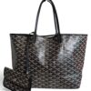 Goyard Goyardine Saint Louis PM Black and Black Leather