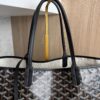 Goyard Goyardine Saint Louis PM Black and Black Leather