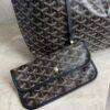 Goyard Goyardine Saint Louis PM Black and Black Leather