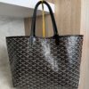 Goyard Goyardine Saint Louis PM Black and Black Leather