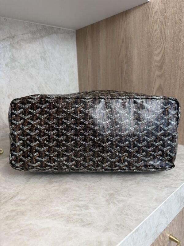 Goyard Goyardine Saint Louis PM Black and Black Leather