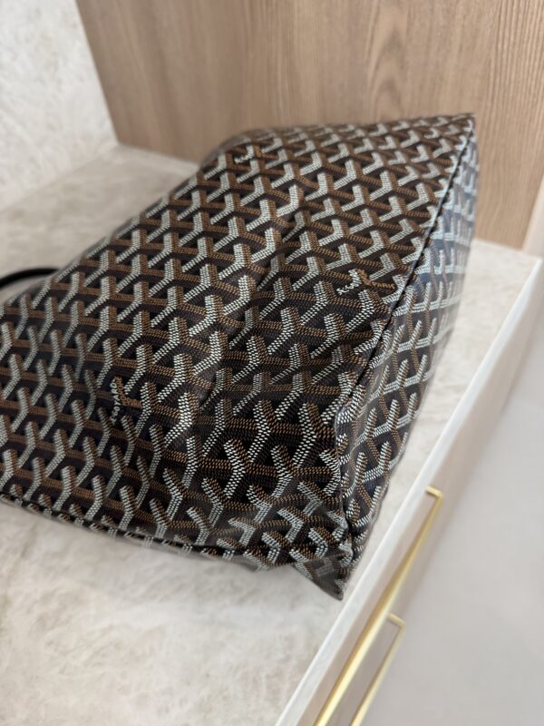 Goyard Goyardine Saint Louis PM Black and Black Leather