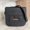 Tom Ford Tara Medium Crossbody in Grained Leather with Leather Strap Black