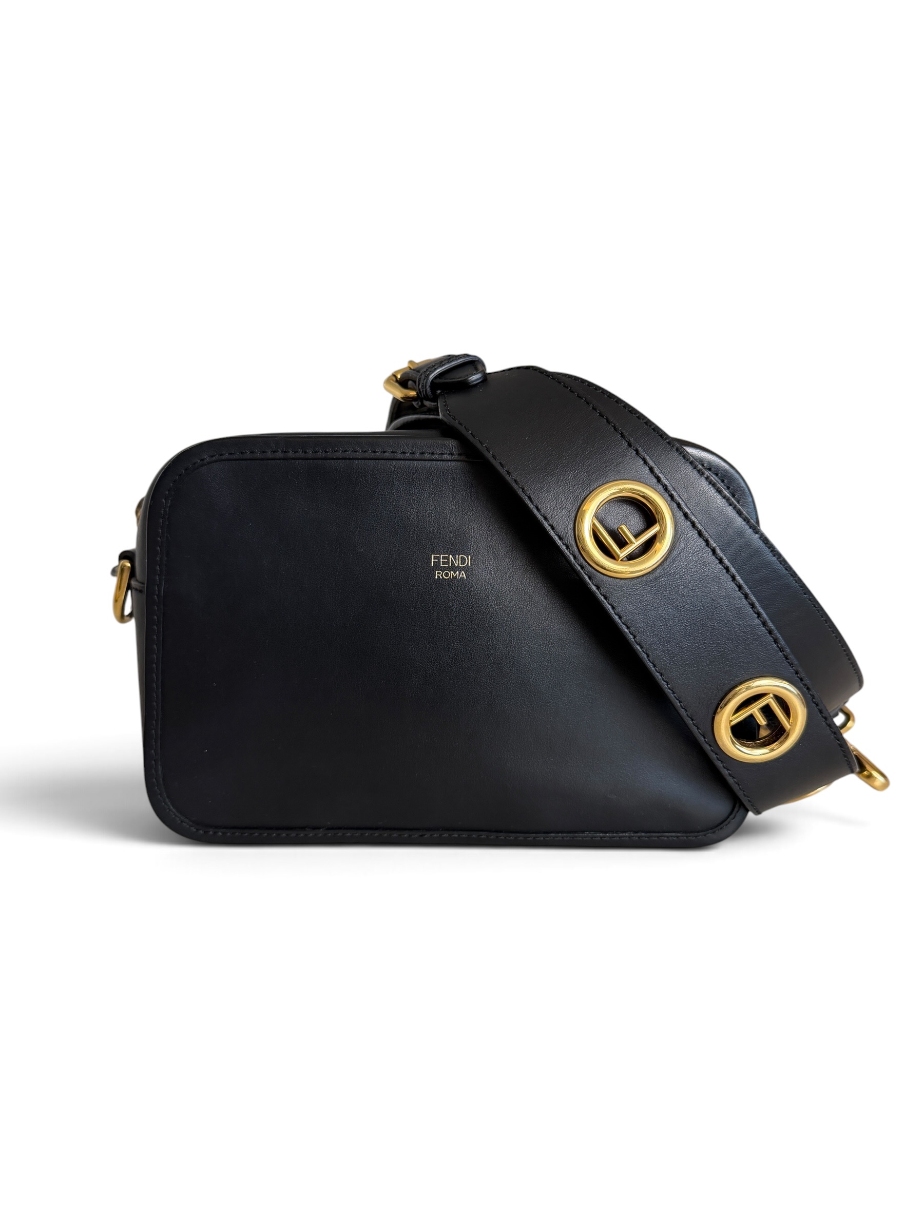 Fendi Vitello Century F is Fendi Camera Case Black