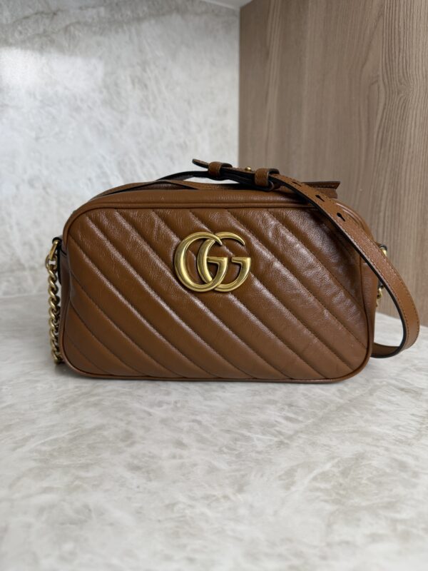Gucci Matelasse Small GG Marmont Caramel