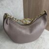 Valentino Garavani VLogo Moon Medium Grainy Calfskin Hobo Bag with Chain Clay