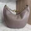 Valentino Garavani VLogo Moon Medium Grainy Calfskin Hobo Bag with Chain Clay
