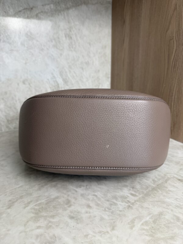 Valentino Garavani VLogo Moon Medium Grainy Calfskin Hobo Bag with Chain Clay