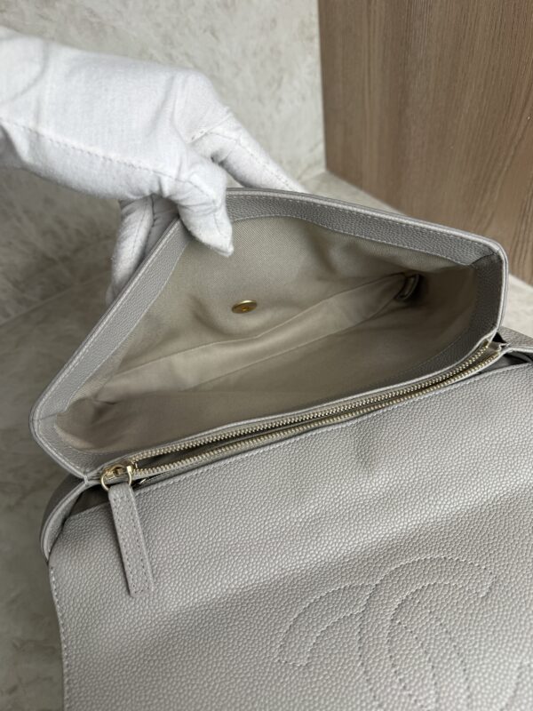 Chanel Caviar Diamond Stitched Top Handle Flap
