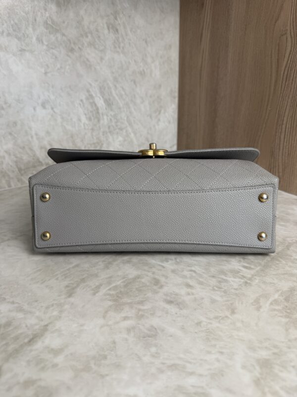 Chanel Caviar Diamond Stitched Top Handle Flap
