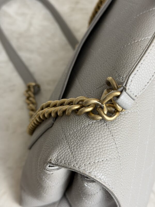 Chanel Caviar Diamond Stitched Top Handle Flap