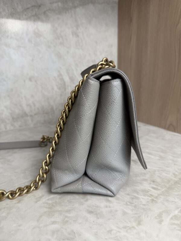 Chanel Caviar Diamond Stitched Top Handle Flap