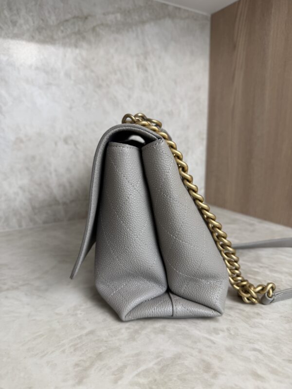 Chanel Caviar Diamond Stitched Top Handle Flap