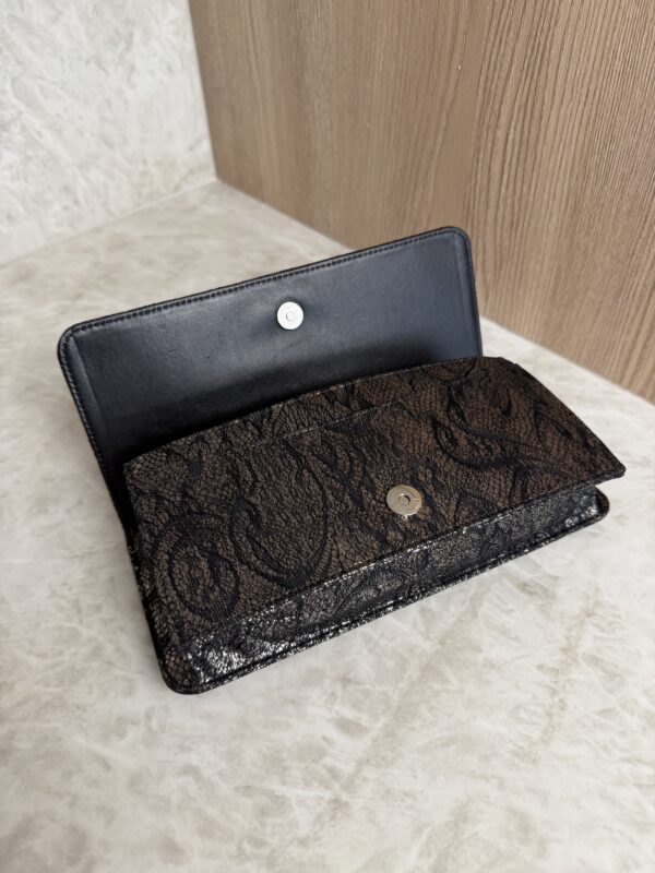 Chanel Metallic Lace Evening Clutch