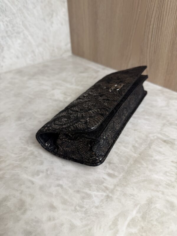 Chanel Metallic Lace Evening Clutch