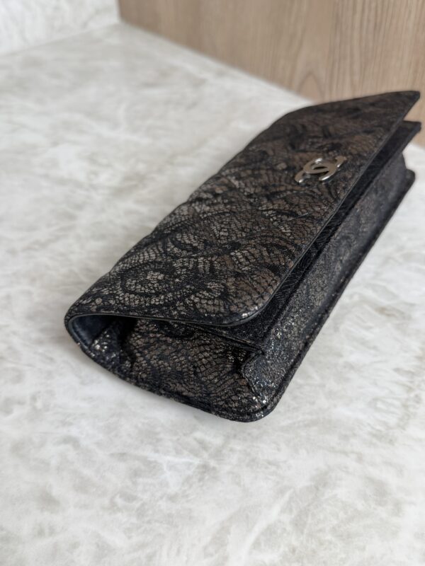 Chanel Metallic Lace Evening Clutch
